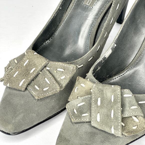 Women’s 7.5M Gray Suede Bandelino Y2K heels - Picture 9 of 9